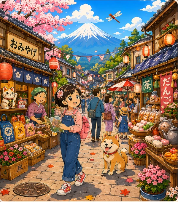 Japanese Village Treasure Hunt Color Preview